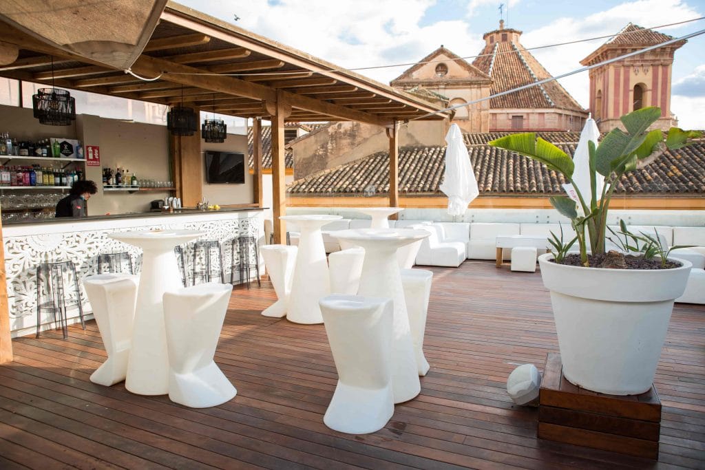 Mesas de La Terraza de San Telmo