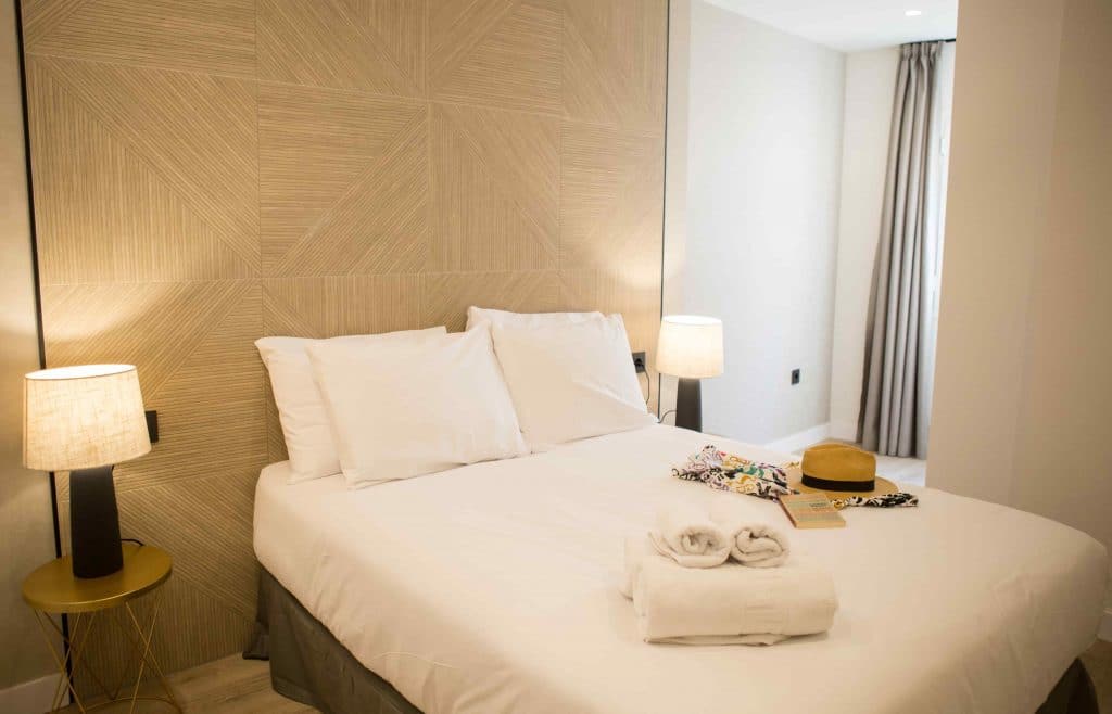Bed for couples at Malaga Premium Apartments calle San Telmo