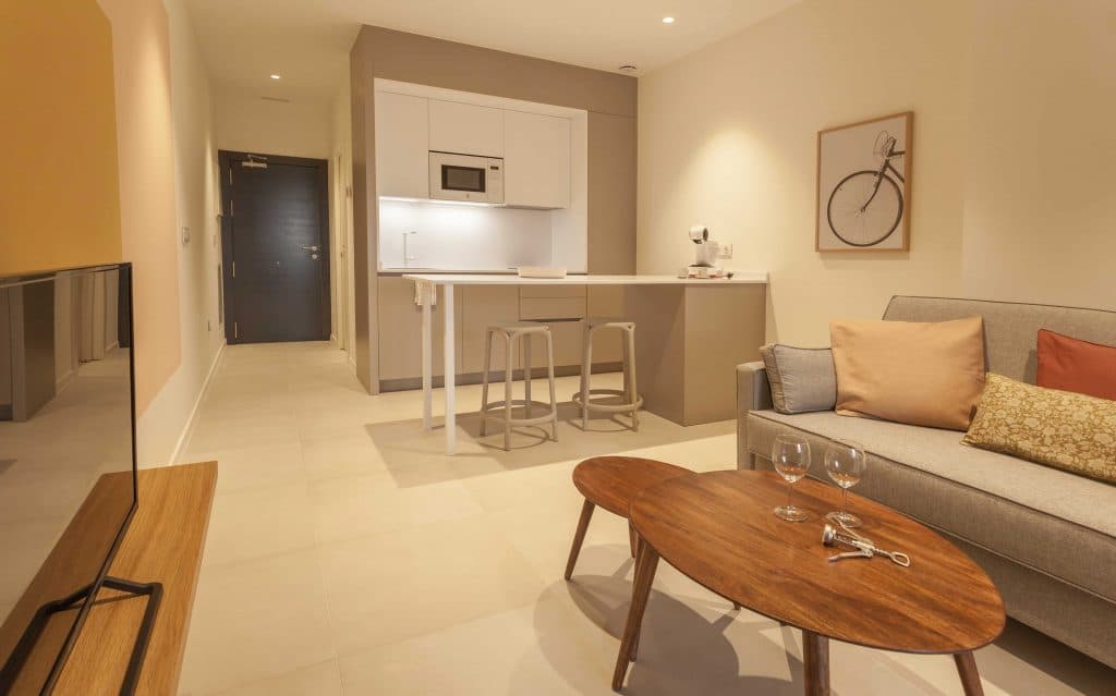 Living room at Malaga Premium Apartments calle Granada
