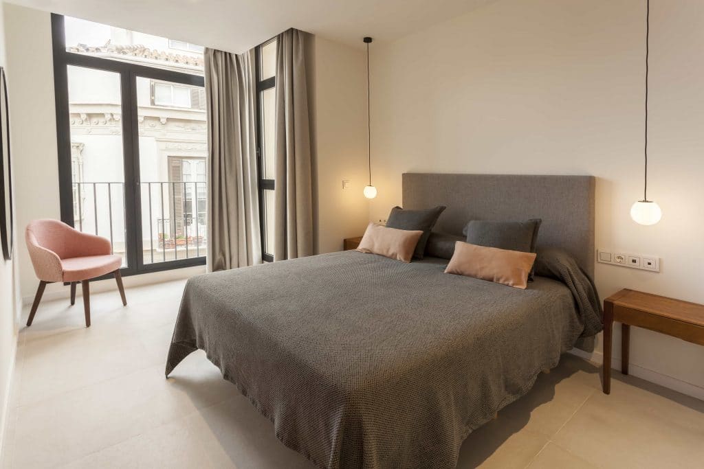 Large bedroom for two at Malaga Premium Apartments calle Granada