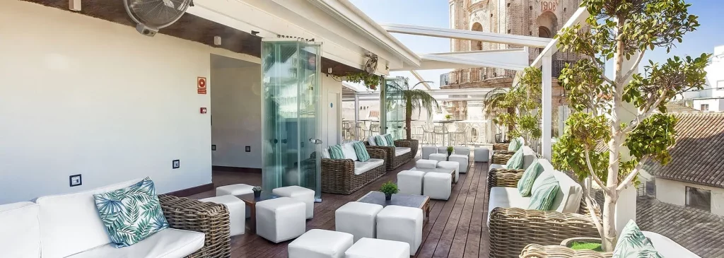 Vip Louge space at rooftop bar terraza de san juan in malaga