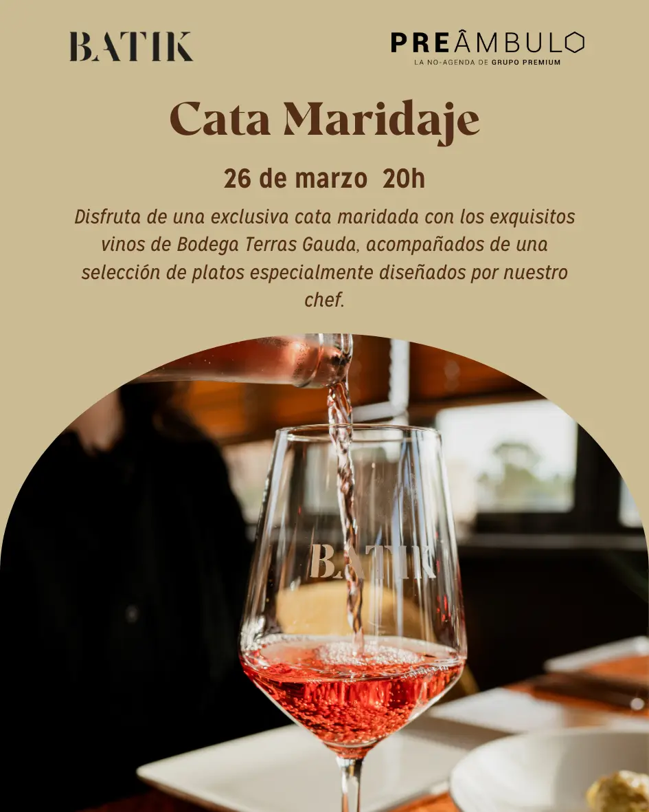 Cata Maridaje Batik el 26 de marzo 2025